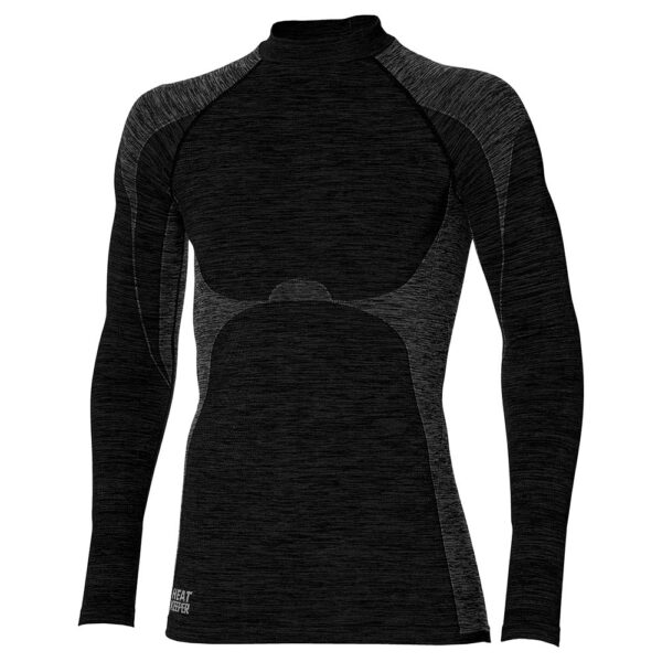 Heatkeeper Thermoshirt Lange Mouw Heren Premium Zwart Melange-XXL