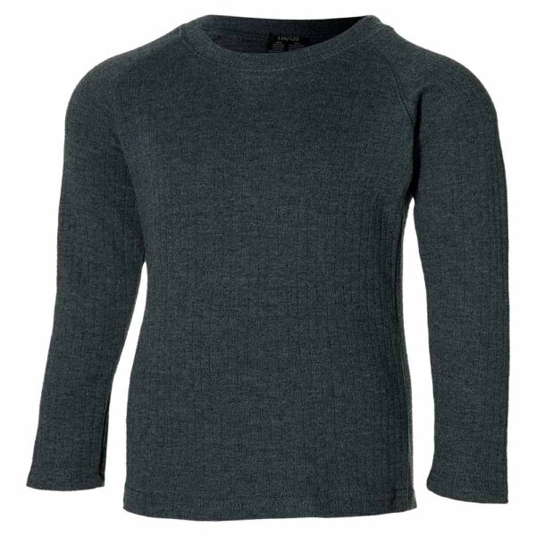 Heatkeeper Kinder Thermoshirt Lange Mouw Comfort Antraciet Melange-140/146