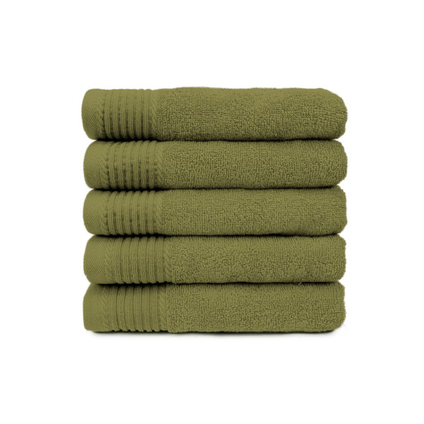 The One Badhanddoek 450 gram 70x140 cm Olive Green (5 stuks)