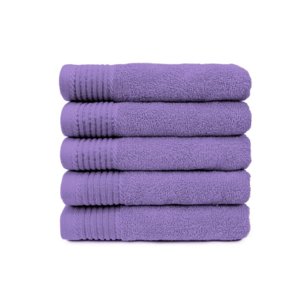 The One Handdoek 450 gram 50x100 cm Paars (5 stuks)
