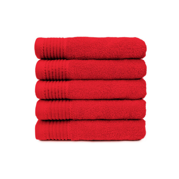 The One Badhanddoek 450 gram 70x140 cm Rood (5 stuks)