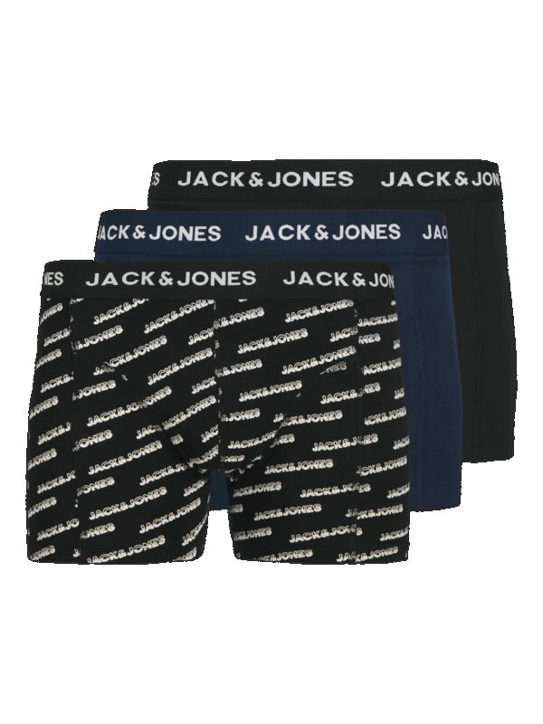 Jack & Jones Boxershorts JACBRIAN Trunks 3-pack Navy Blazer / Black-M