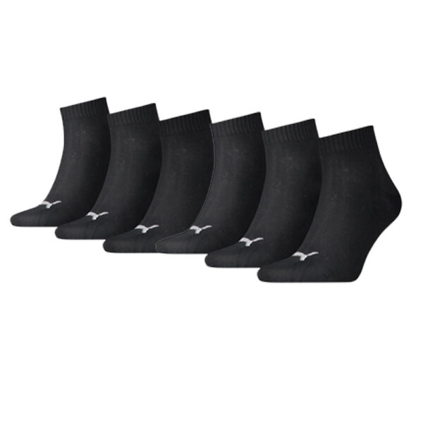 Puma Quarter Sokken Zwart 6-pack-35/38