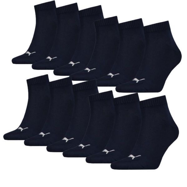 Puma Quarter Sokken Plain 12-pack Navy-43/46