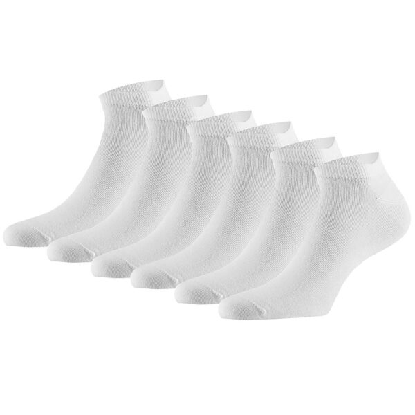 Apollo Sneakersokken Basic Bamboo Wit 6-pack-39/42