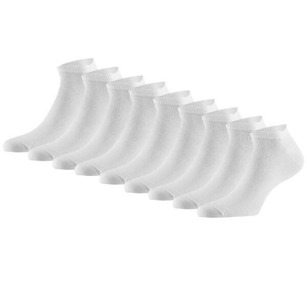 Apollo Sneakersokken Basic Bamboo Wit 9-pack-39/42