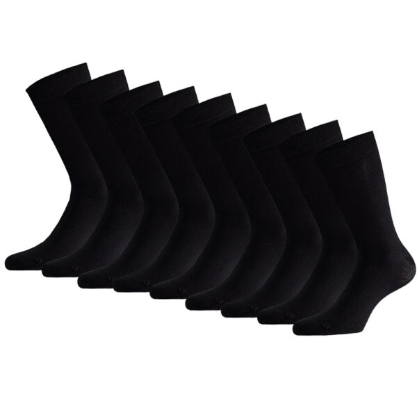 Apollo Sokken Basic Bamboo Zwart 9-pack-39/42
