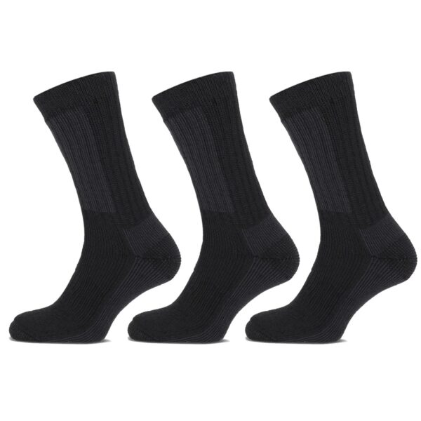 Basset Thermosokken Merinowol 3-pack Zwart-43/46