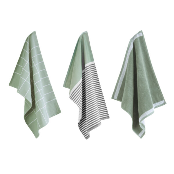 Byrklund Keuken- en Theedoeken set Dishes & Dry Hands Jade - 3 delig