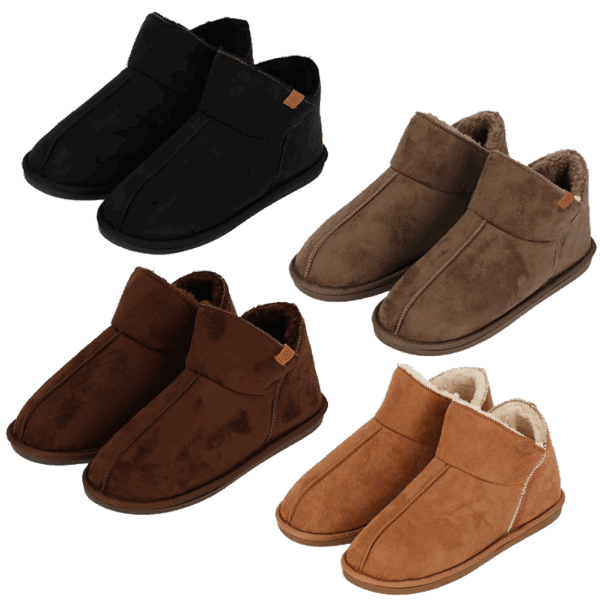 Apollo Pantoffels Heren Boots Suede Taupe-41/42