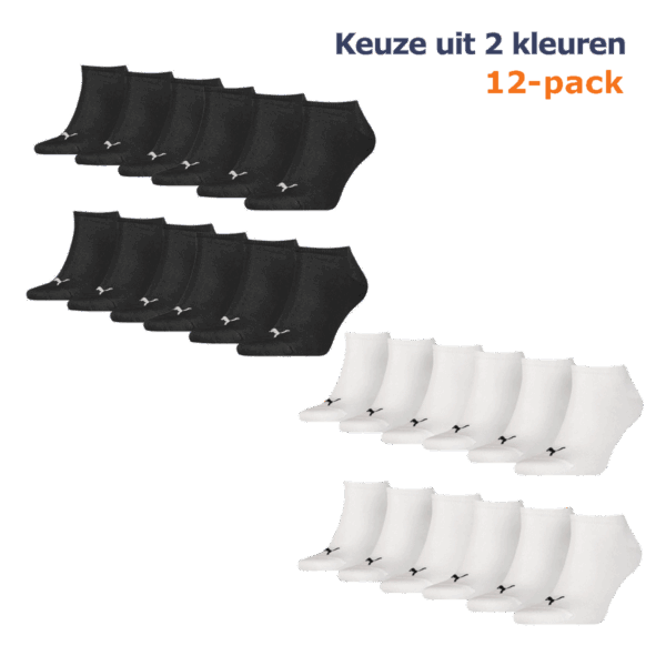 Puma Sneakersokken Plain 12-pack Wit-39/42