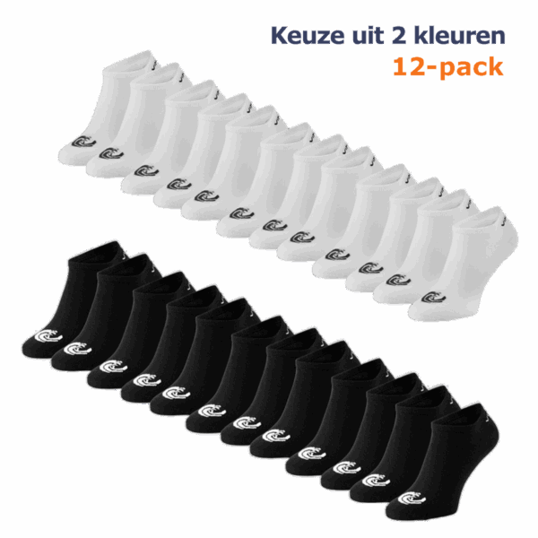 Vinnie-G Sneakersokken 12-pack Zwart-39/42