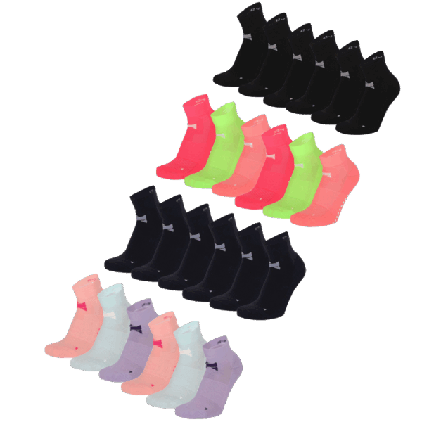 Xtreme Yoga Sokken 6-pack Pastel-35/38