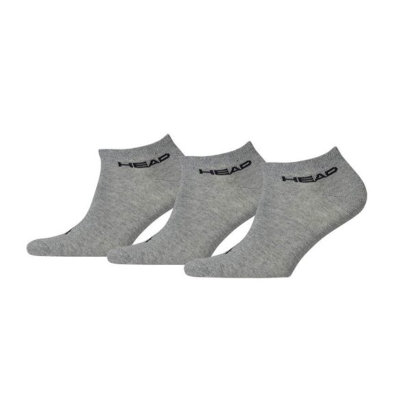 Head 3-pack Unisex Sneaker Sock Grey-39-42