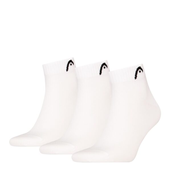 HEAD Quartersokken Training 3-pack Wit-39/42