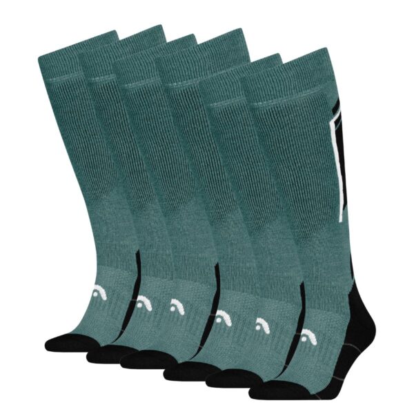 HEAD Skisokken Kneehigh 6-pack Black / Dark Sea-43/46