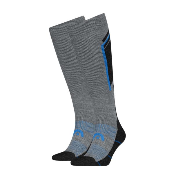 HEAD Skisokken Kneehigh 2-pack Mid Grey / Strong Blue-35/38