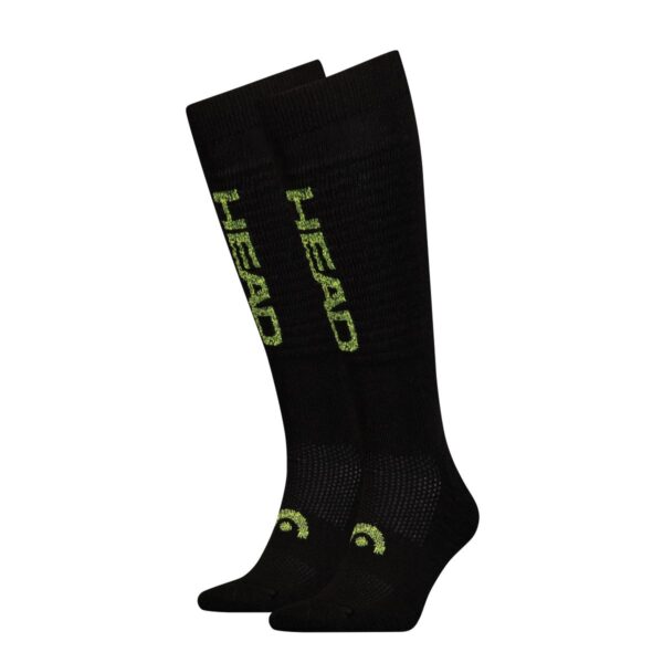 HEAD Skisokken Unisex Logo Kneehigh 2-pack Black Combo-35/38