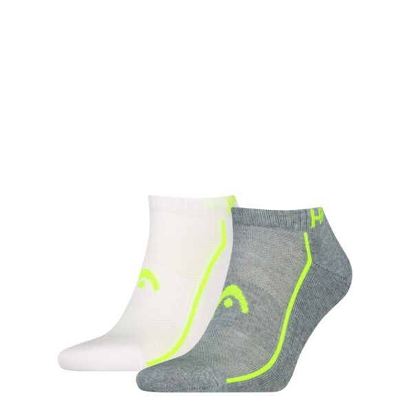 HEAD Sneakersokken Performance 2-pack Grey Melange / Wit-43/46