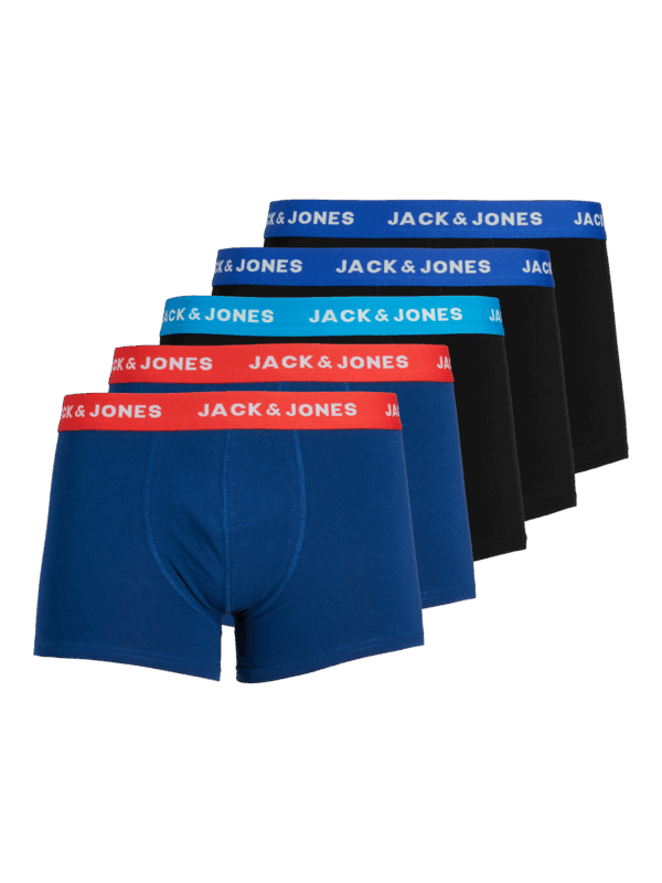 Jack & Jones Boxershorts JACLEE Trunks 5-pack Blauw / Zwart-XL