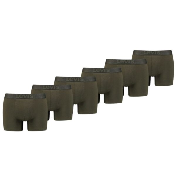 Levi's Boxershorts Melange WB Organic Cotton 6-pack Khaki-S