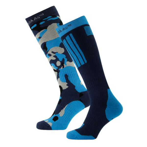 Poederbaas Skisokken 2-pack Camo Navy-43/46