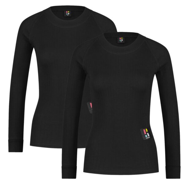 Poederbaas Thermoshirt Dames 2-pack Pro Zwart-XXL