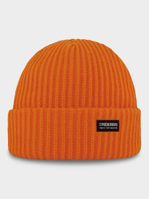 Poederbaas Muts Royal Rib Beanie Orange