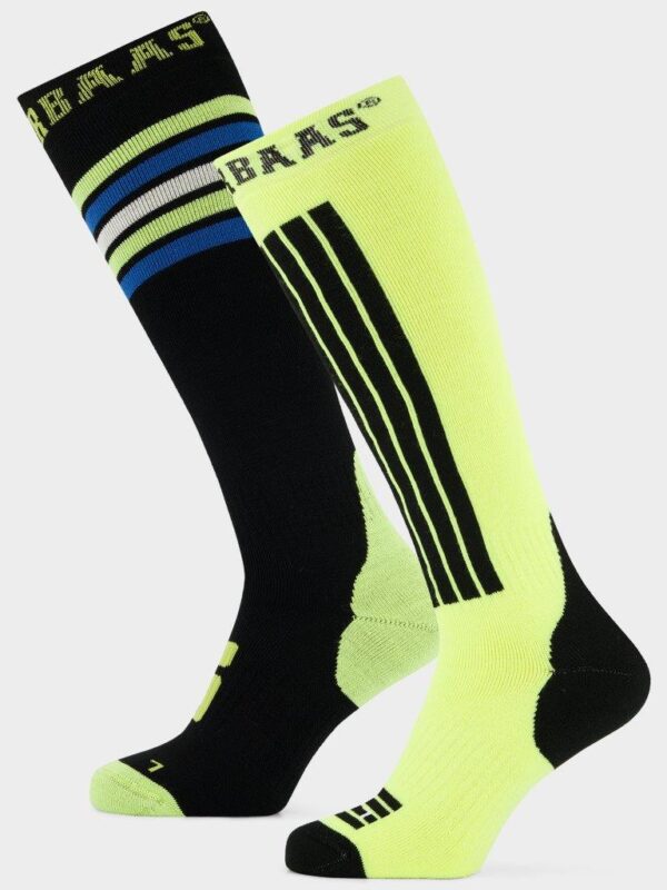 Poederbaas Skisokken 2-pack Striped Black-35/38