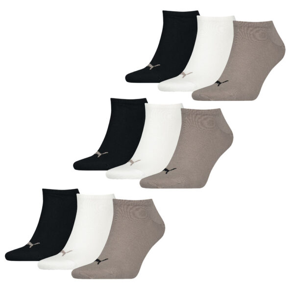Puma Sneakersokken Plain 9-pack Pine Bark Combo-43/46