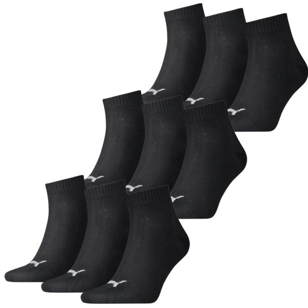 Puma Quarter Sokken Zwart 9-pack-43/46