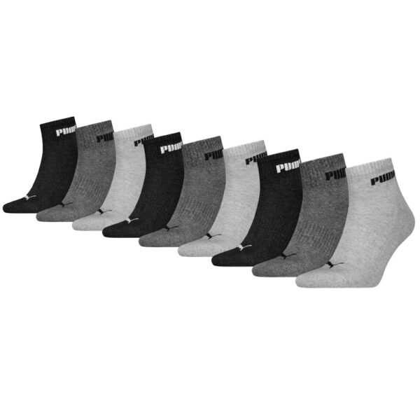 Puma Quartersokken Cushioned New Generation 9-pack Grey Melange-43/46