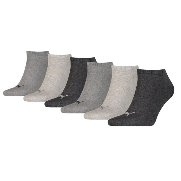 Puma Sneakersokken Plain 6-pack Antraciet Melange-39/42