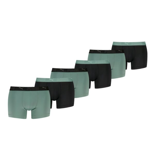 Puma Sport Boxershorts Microfiber 6-pack Dark Sage / Black-L