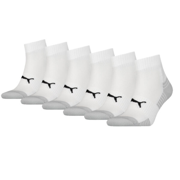 Puma Sport Cushioned Quartersokken Light 6-pack Wit-39/42