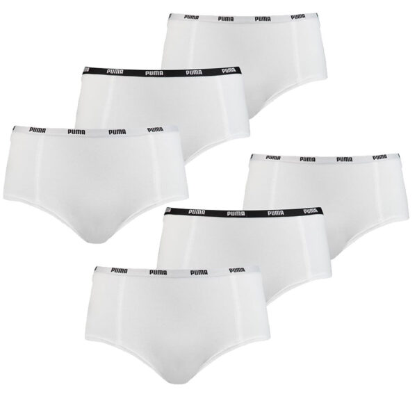 Puma Mini Short Dames Wit 6-Pack -XL