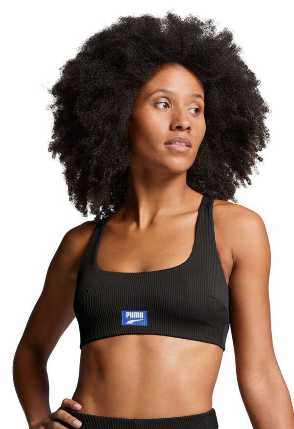 Puma Zwemtop Ribbed Scoop Neck Top Black Combo-XL