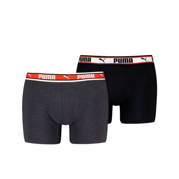 Puma Boxershorts Dual Logo 2-pack Black/Red-XL