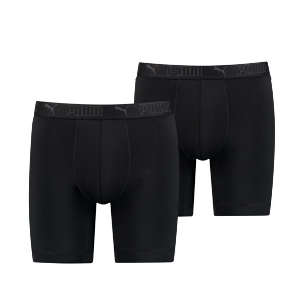 Puma Sport Boxershorts Microfiber Long 2-pack Zwart-XL