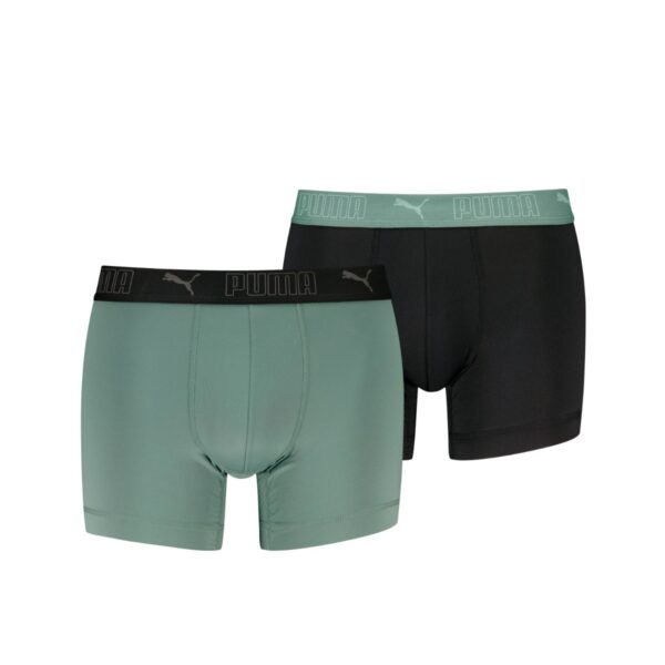 Puma Sport Boxershorts Microfiber 2-pack Dark Sage / Black-XL