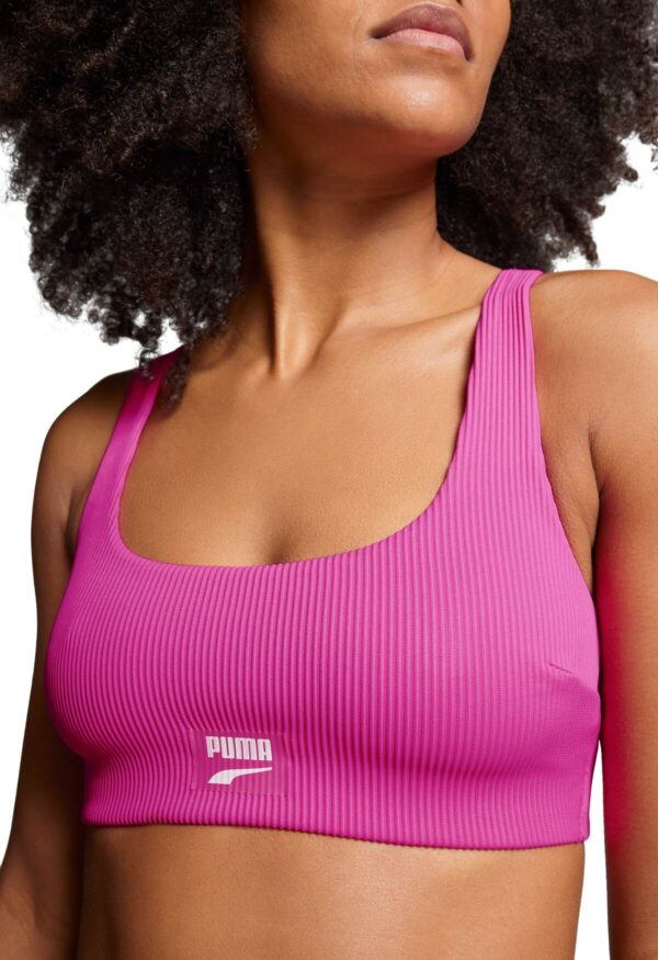 Puma Zwemtop Ribbed Scoop Neck Top Neon Pink-XL
