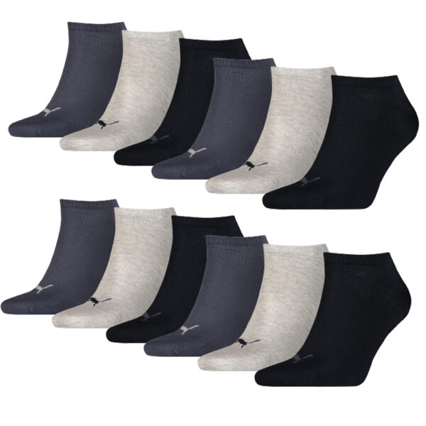Puma Sneakersokken Plain 12-pack Navy / Grey / Nightshadow Blue-47/49