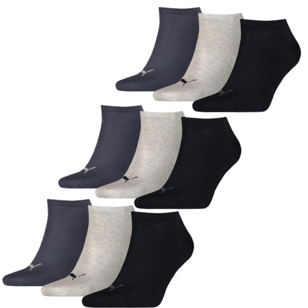 Puma Sneakersokken Plain 9-pack Navy / Grey / Nightshadow Blue-43/46