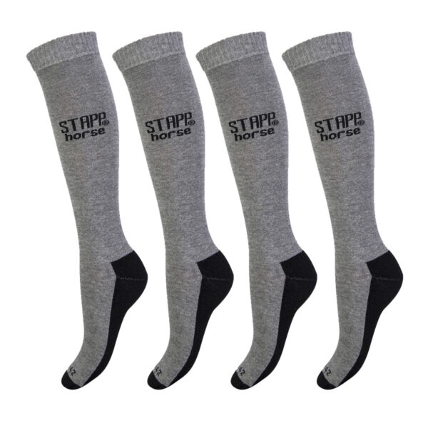 STAPP Horse Paardrijsokken Uni 4-pack Grijs-43/46