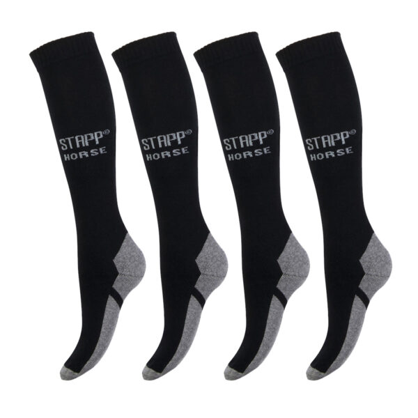 STAPP Horse Paardrijsokken Uni 4-pack Zwart-43/46