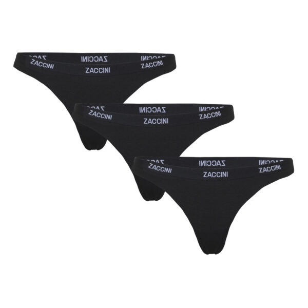 Zaccini Dames Strings 3-pack Black-XS