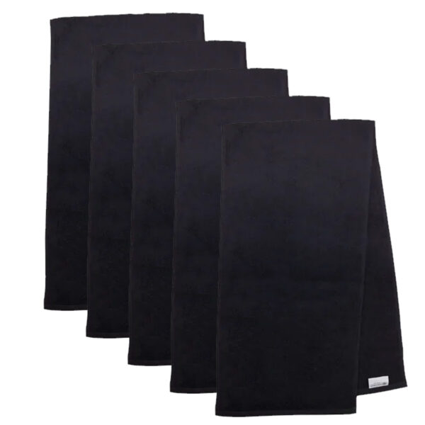 The One Sporthanddoek 30x130 cm 450 gram Zwart (5-stuks)