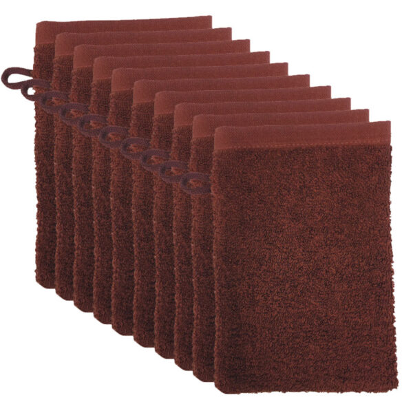 The One Washandjes Bruin - 10 stuks