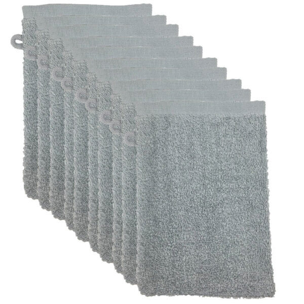 The One Washandjes Licht Grijs - 10 stuks