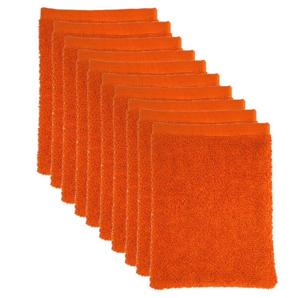 The One Washandjes Oranje - 10 stuks